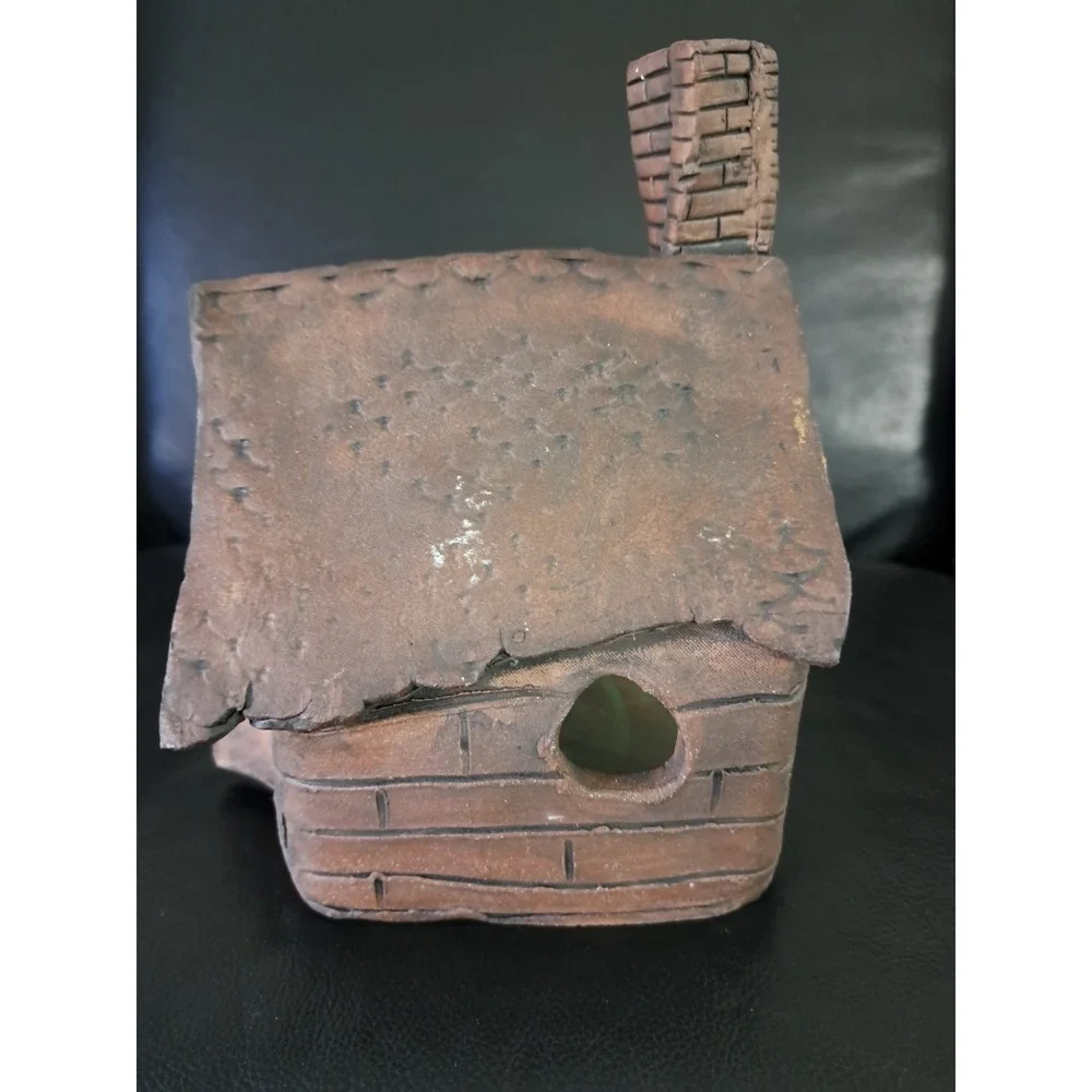 Vintage VERY RARE TERRA COTTA BIRD HOUSE - excellent‎ condition. One Of A Kind